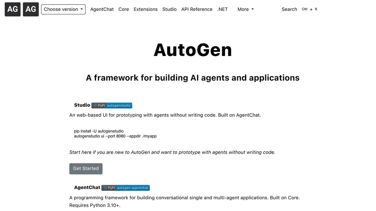 Screenshot of AutoGen