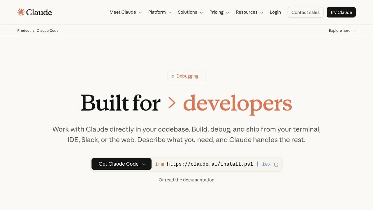 Screenshot of Claude Code