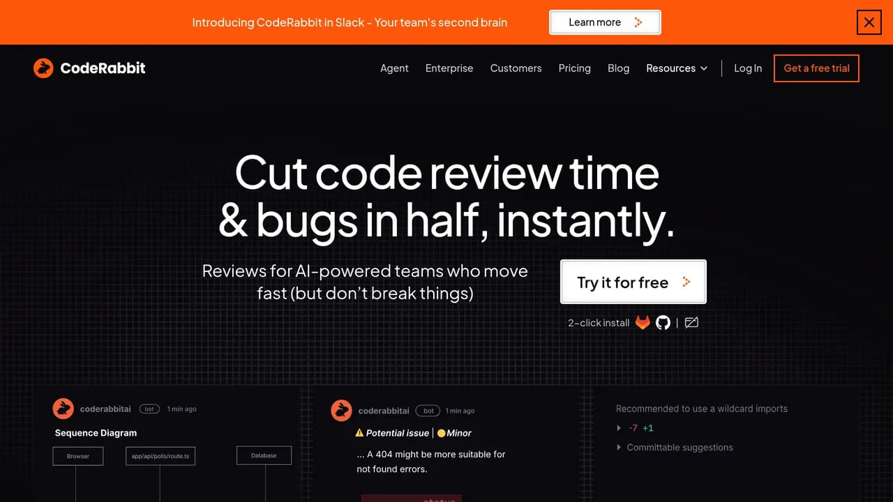 Screenshot of CodeRabbit