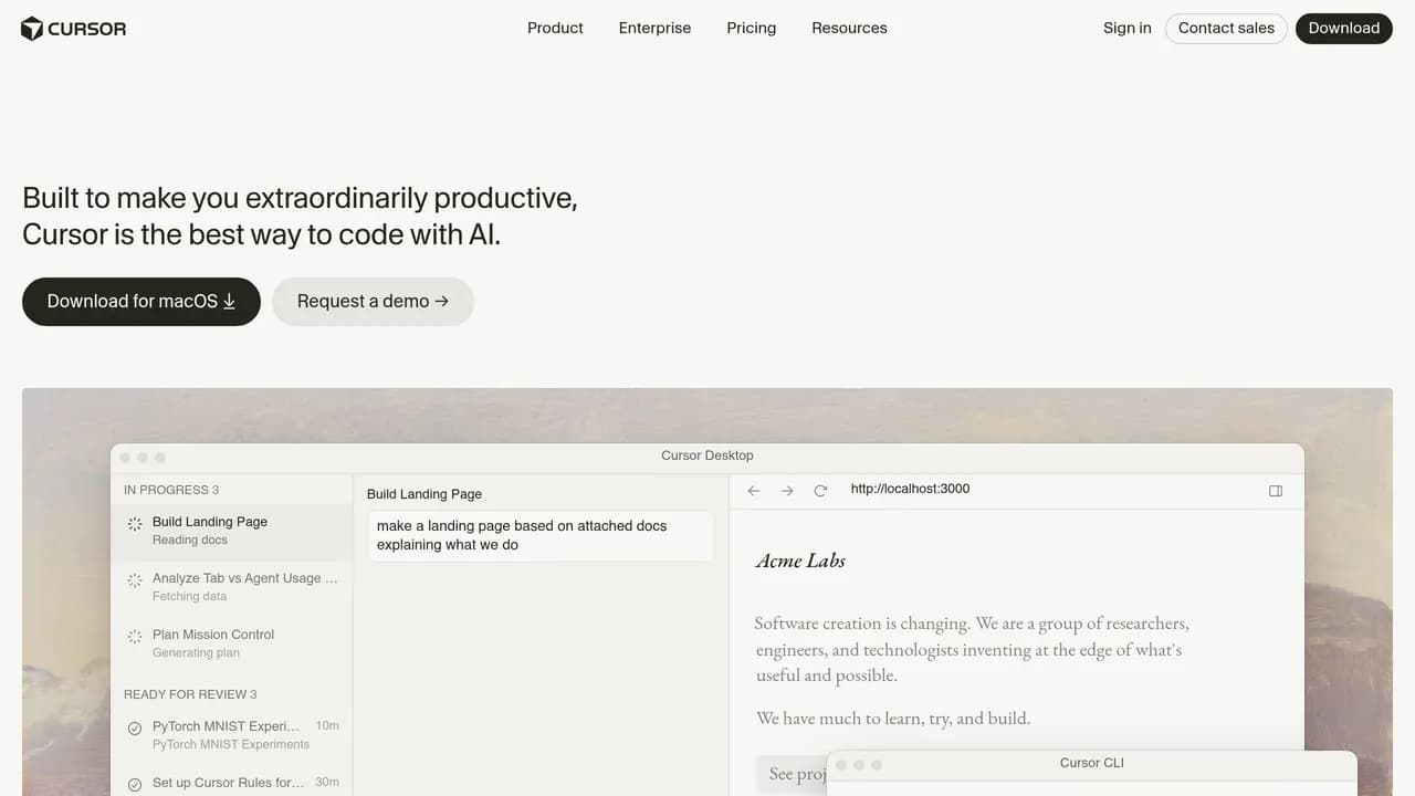 Screenshot of Cursor
