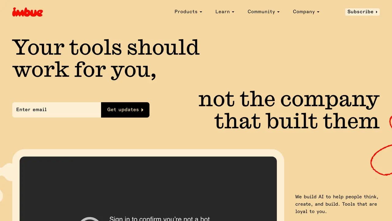 Screenshot of Imbue