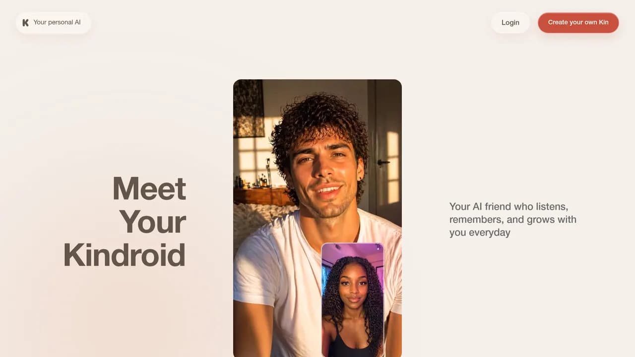 Screenshot of Kindroid