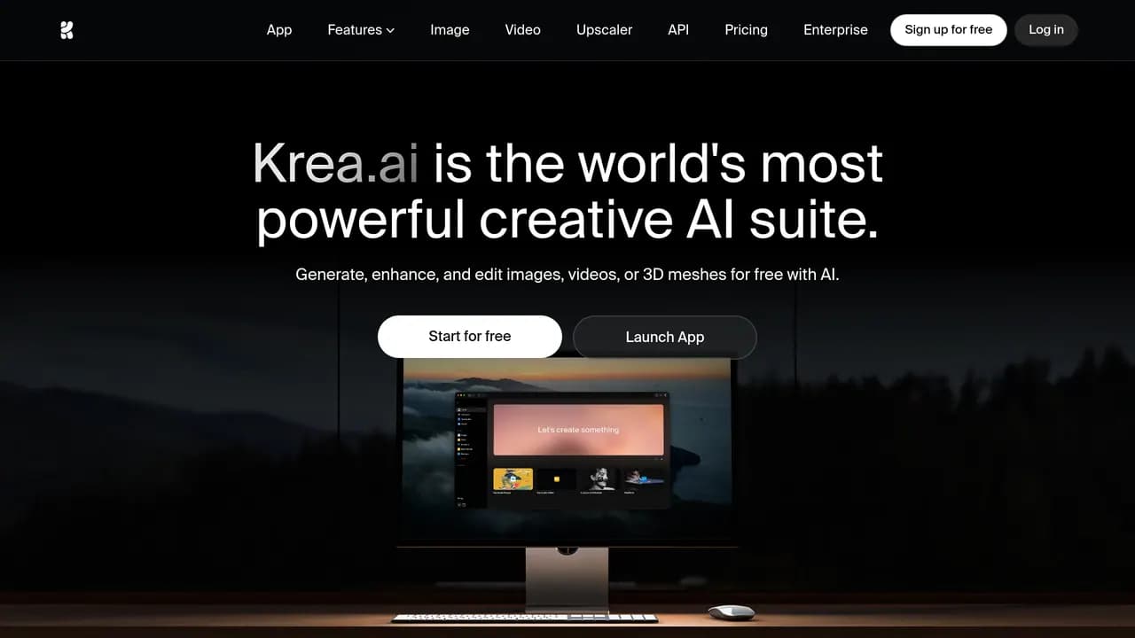 Screenshot of Krea