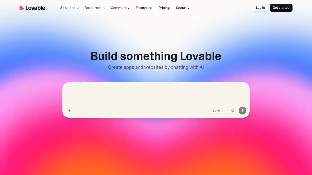 Screenshot of Lovable