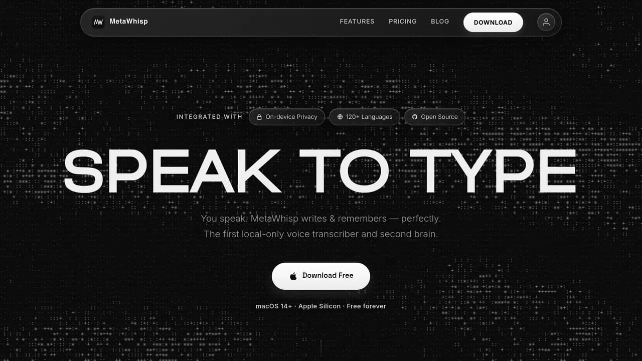 Screenshot of metawhisp