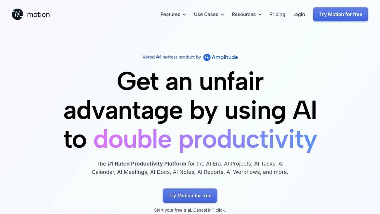 Screenshot of Motion