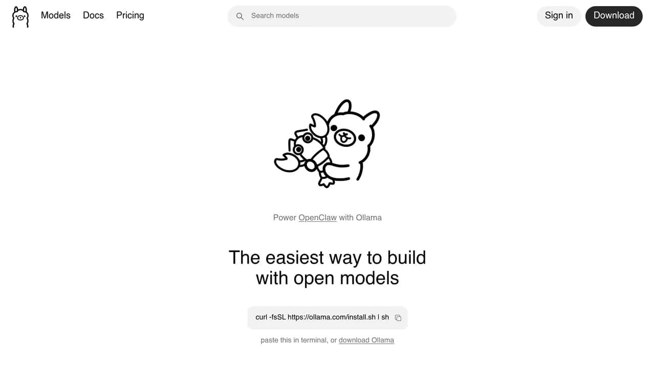 Screenshot of Ollama