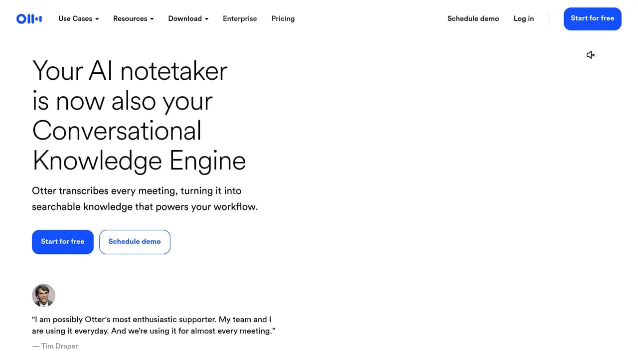Screenshot of Otter.ai
