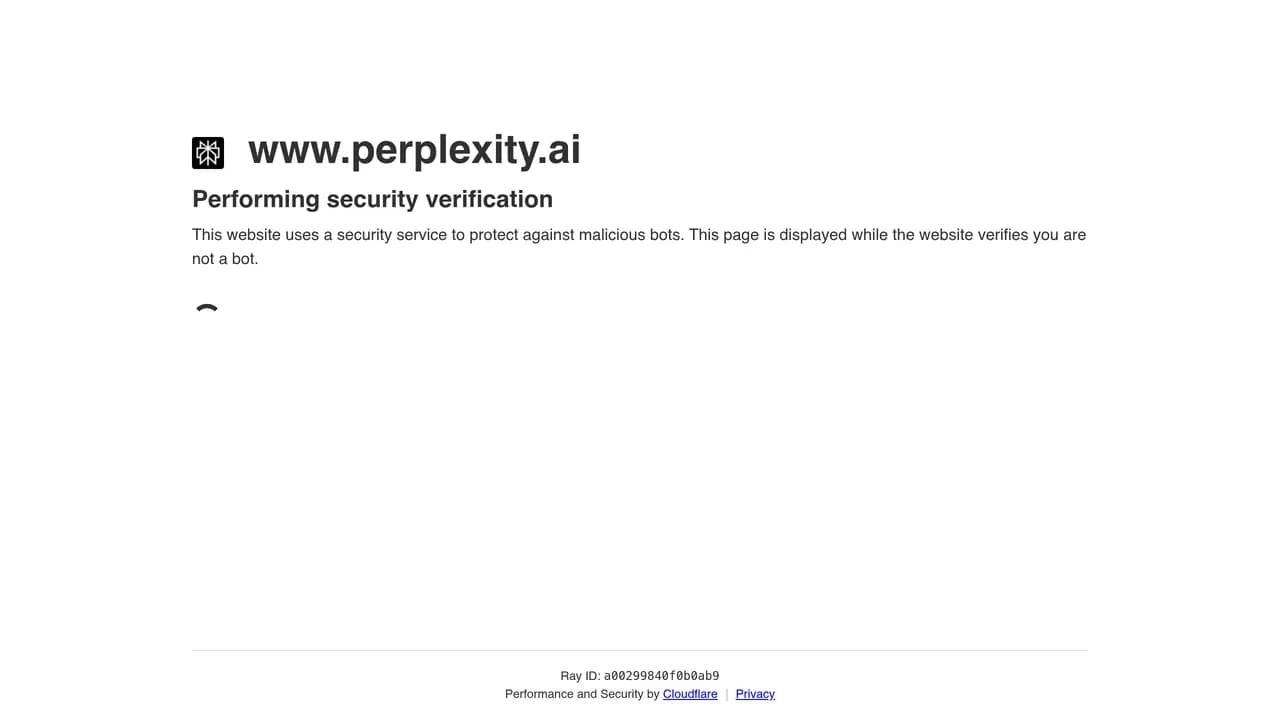 Screenshot of Perplexity