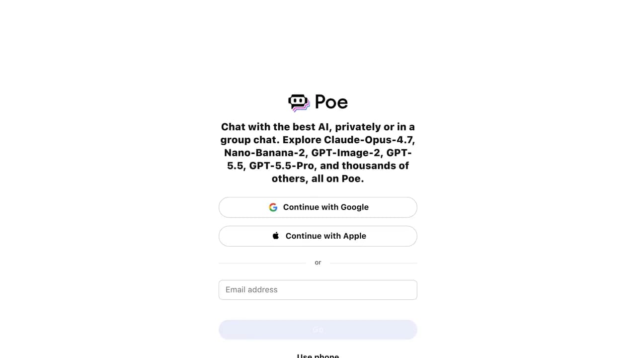 Screenshot of Poe
