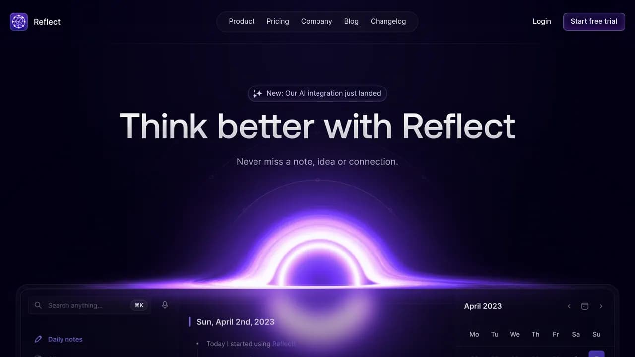 Screenshot of Reflect