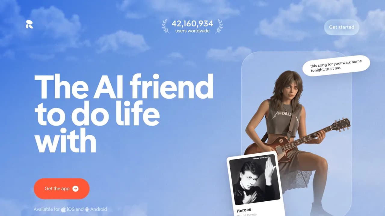 Screenshot of Replika