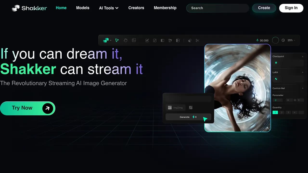 Screenshot of Shakker