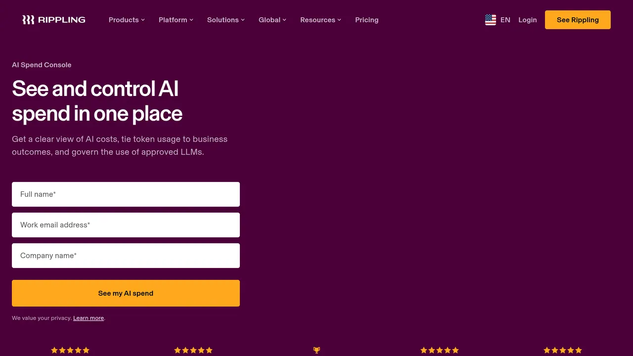 AI Spend Console by Rippling screenshot