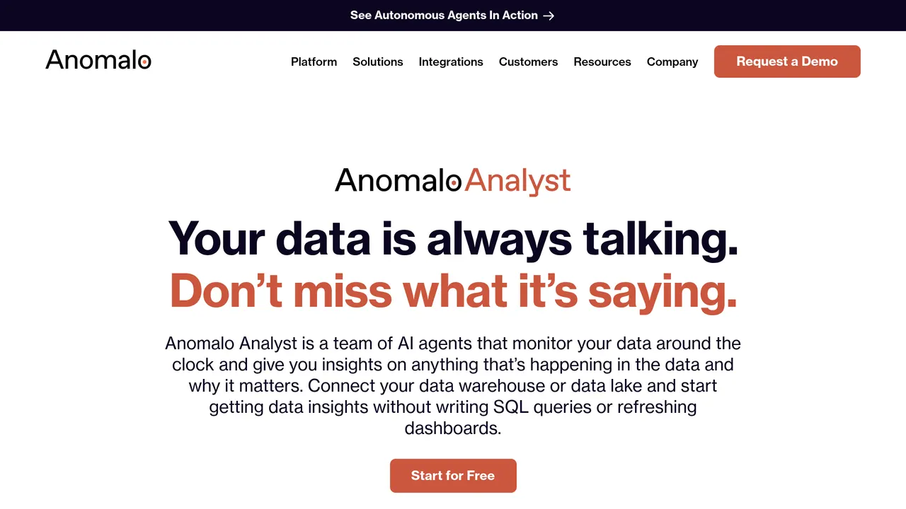 Anomalo screenshot