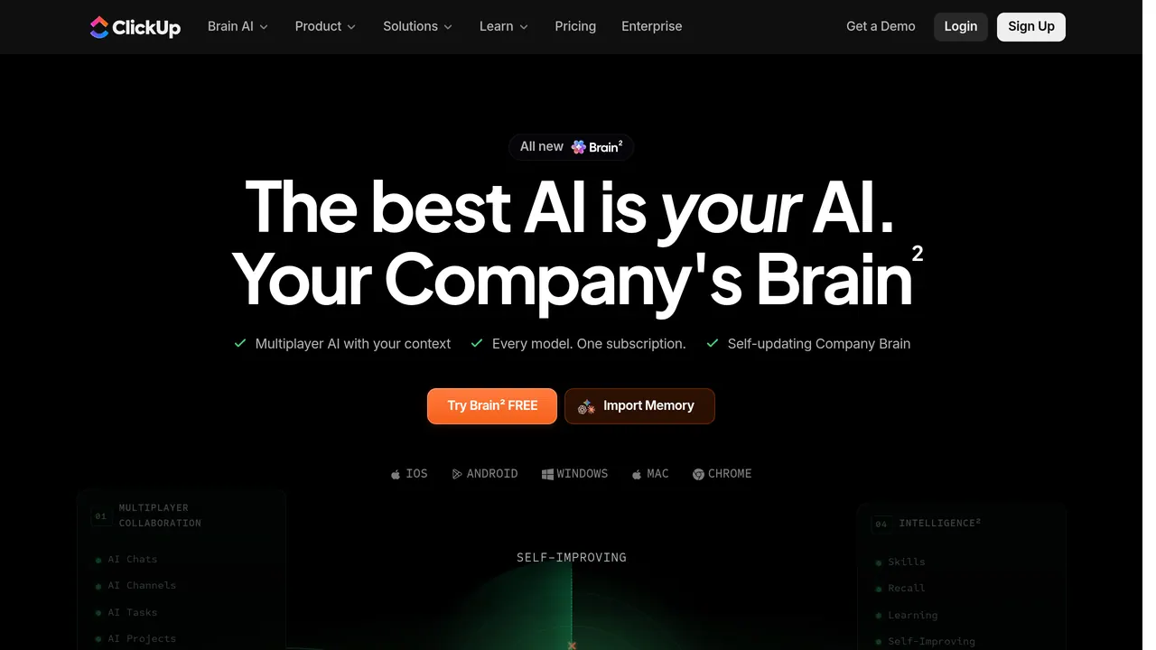Brain² by ClickUp screenshot