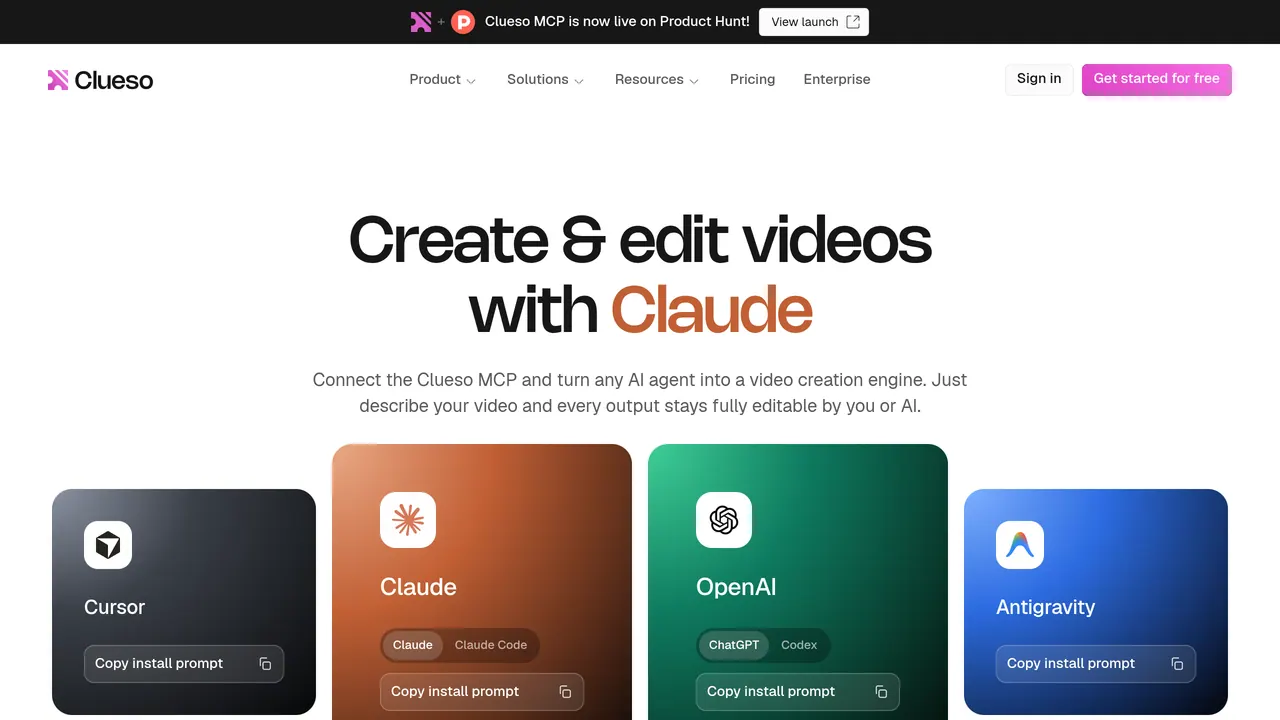 Clueso MCP screenshot