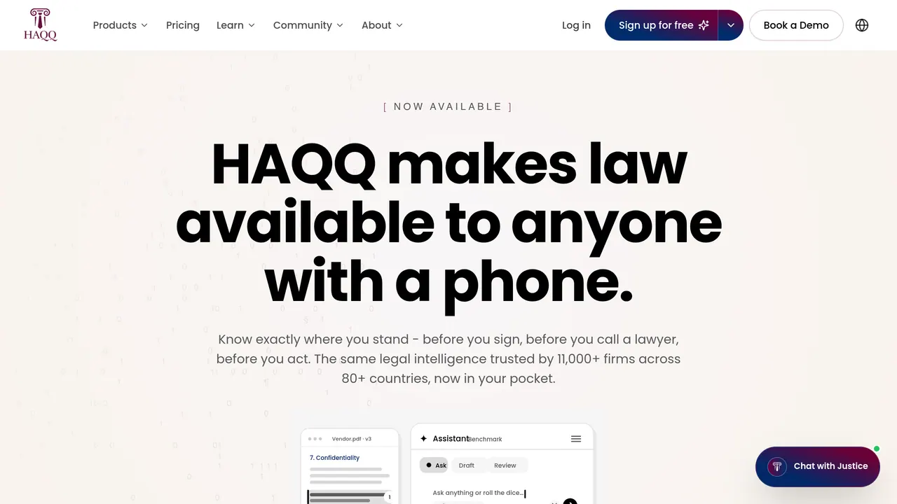 HAQQ Legal AI on Mobile screenshot