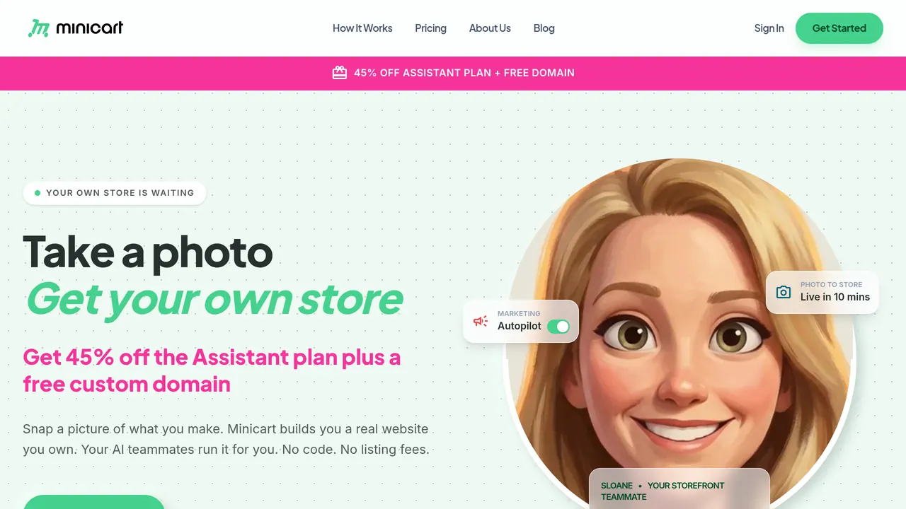 Minicart screenshot