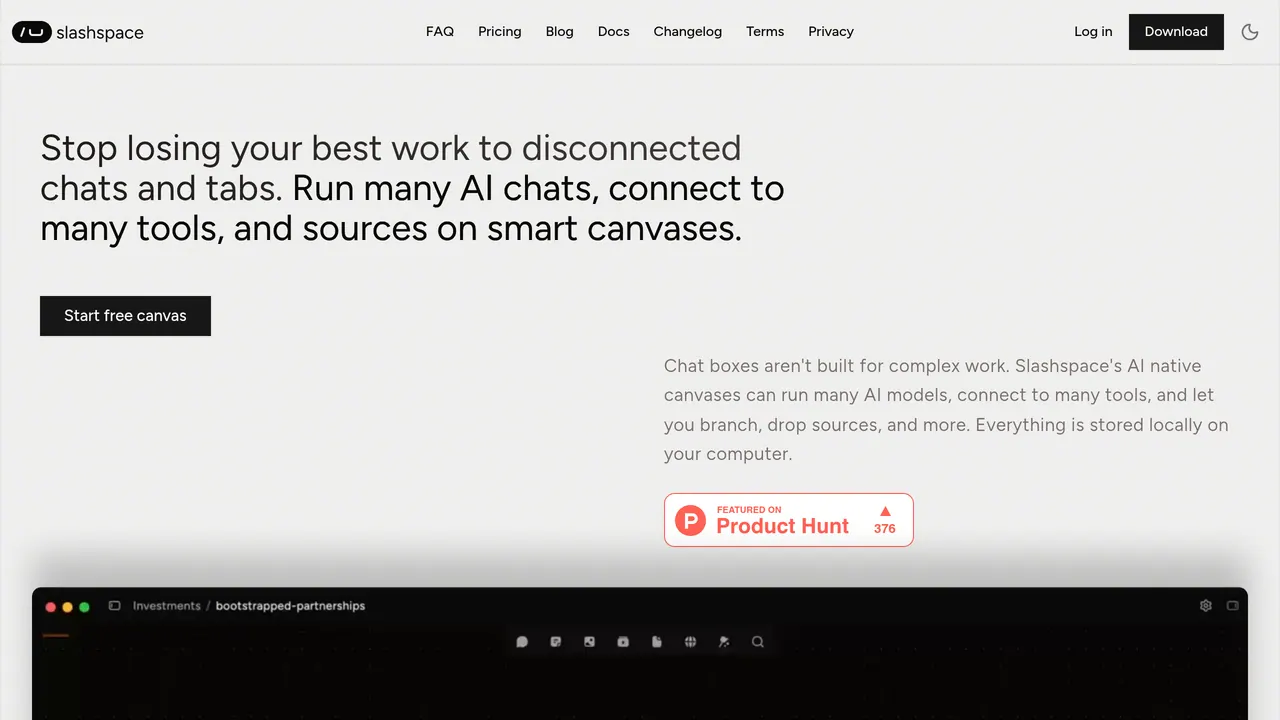 Slashspace AI screenshot