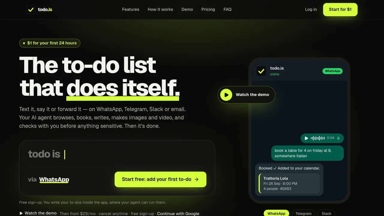 ToDo.is screenshot