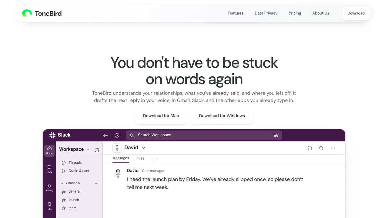 ToneBird screenshot