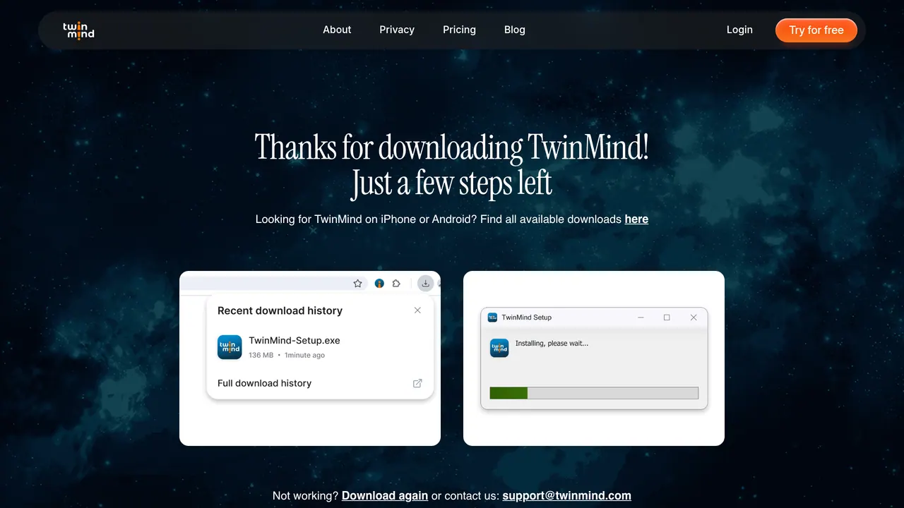 TwinMind for Desktop screenshot